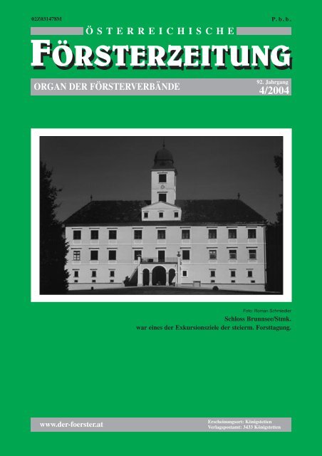 Ausgabe 4/2004 - Der Verband Österreichischer Förster