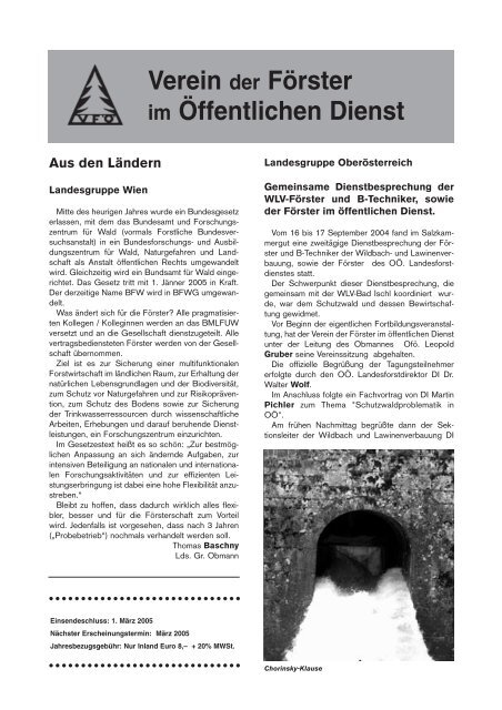 Ausgabe 4/2004 - Der Verband Österreichischer Förster