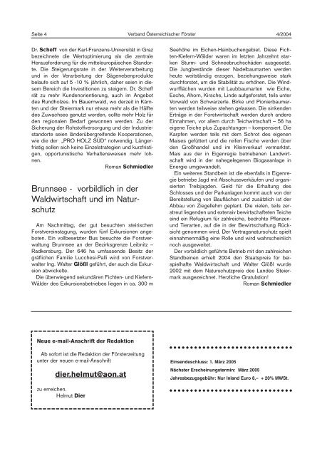 Ausgabe 4/2004 - Der Verband Österreichischer Förster