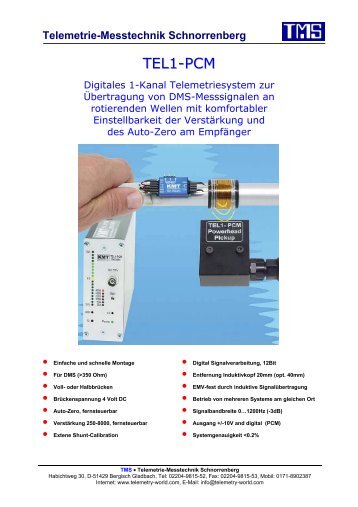 TEL1-PCM (pdf) - TMS · Telemetrie-Messtechnik Schnorrenberg