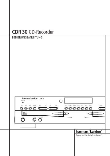CDR 30 CD-Recorder - Harman Kardon