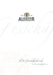 Geschaeftsbericht 2012 - Allgäuer Brauhaus