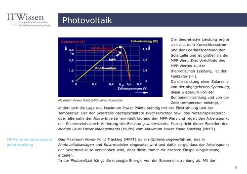 Photovoltaik Glossar Photovoltaik