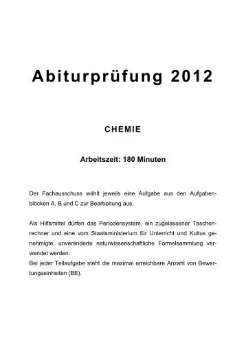 Abiturprüfung 2012