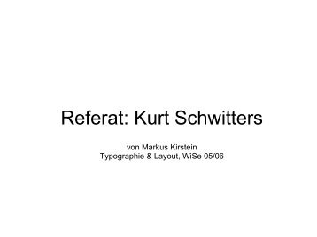 Referat: Kurt Schwitters - syntax design