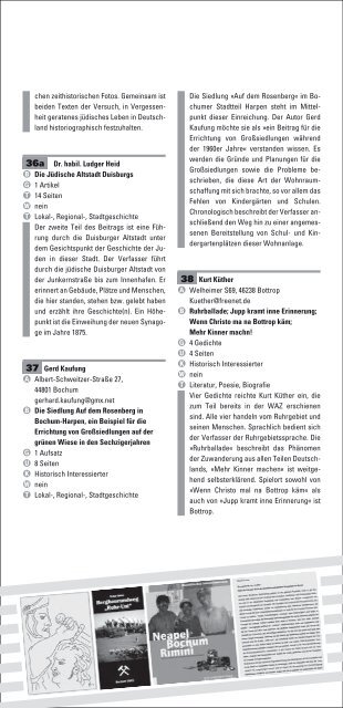 Dokumentation des 5. Geschichtswettbewerbs - Heimat im Ruhrgebiet