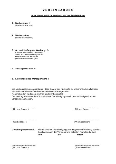 Werbevertrag - Landesfachverband Rheinland-Pfalz Kegeln