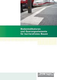 Bodenindikatoren und Querungselemente für ... - Railbeton