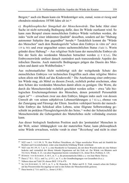 16 Verfassungsrechtliche Aspekte der Würde der Kreatur