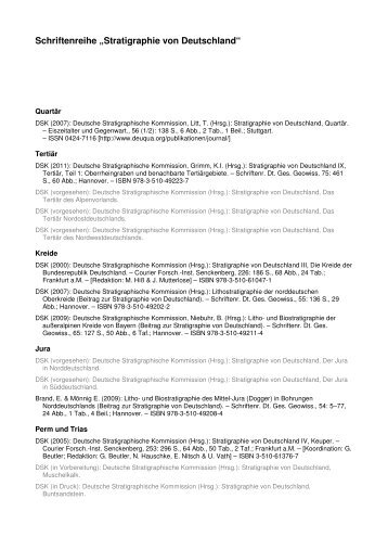 Stratigraphie von Deutschland - Deutsche Stratigraphische ...