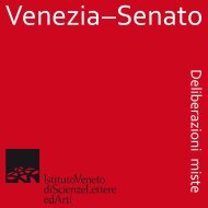 Senato. Deliberazioni miste - Istituto Veneto di Scienze, Lettere ed Arti