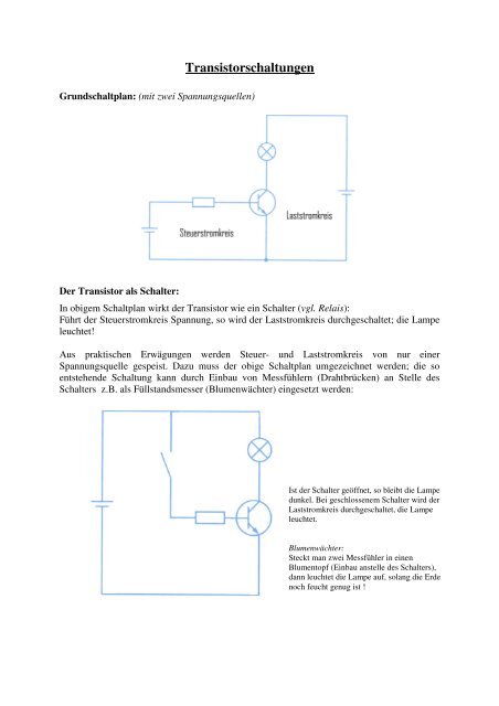 Grundschaltungen Des Transistors