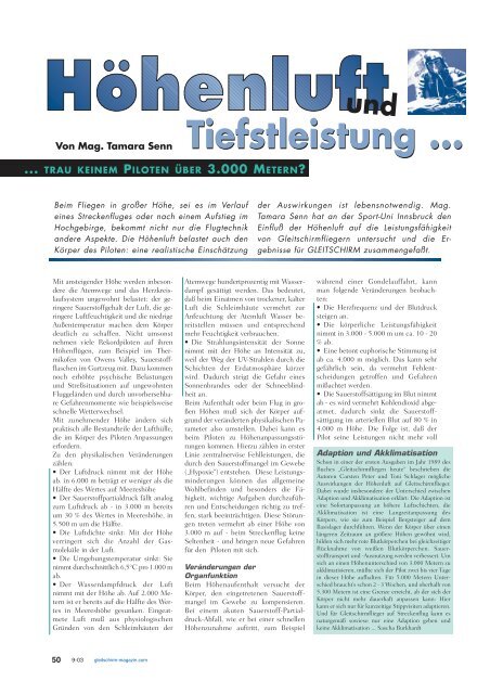 Höhenluft - Gleitschirm