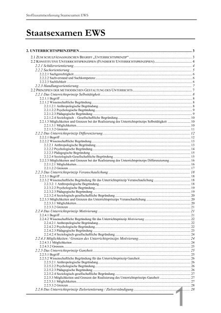 Wiater: Unterrichtsprinzipien - Leinstein.de