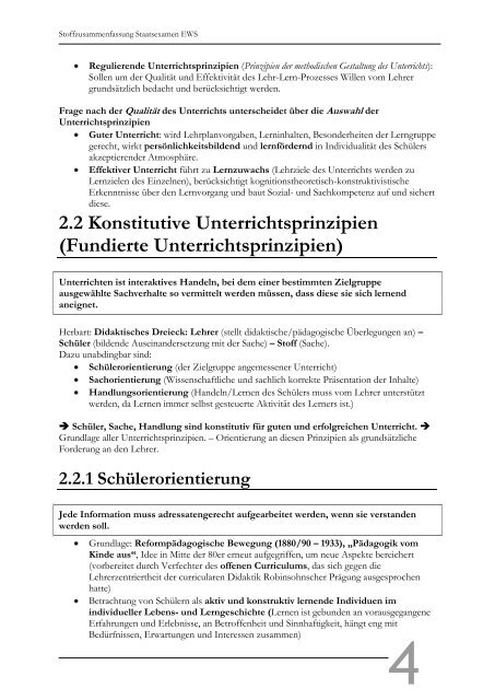 Wiater: Unterrichtsprinzipien - Leinstein.de