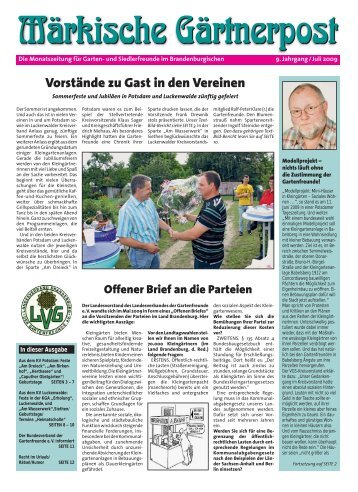 Artikel (PDF) lesen - Kreisverband Luckenwalde der Gartenfreunde eV