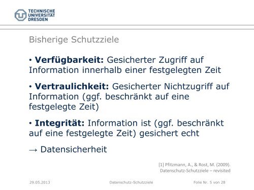 Datenschutz-Schutzziele