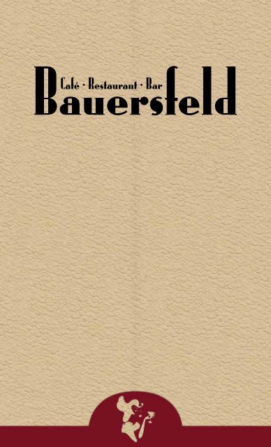 Restaurantkarte - Bauersfeld