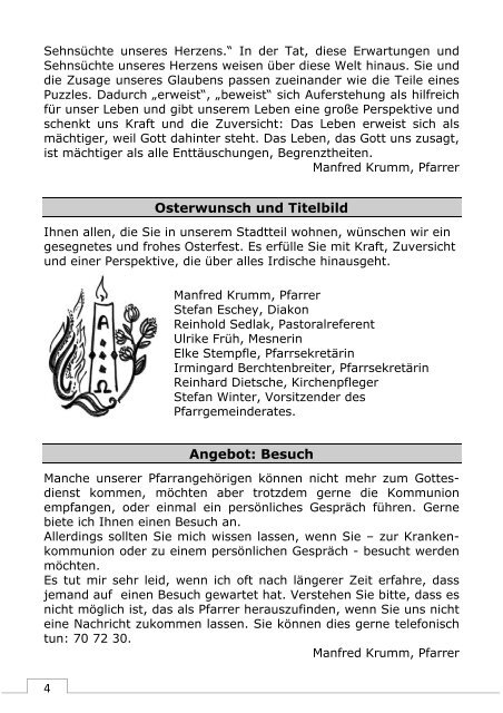 Pfarrbrief online - Pfarrei Christkoenig Augsburg