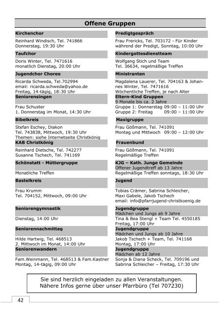 Pfarrbrief online - Pfarrei Christkoenig Augsburg