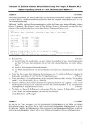 Klausur WS 06/07 - Lehrstuhl für Statistik und empirische ...