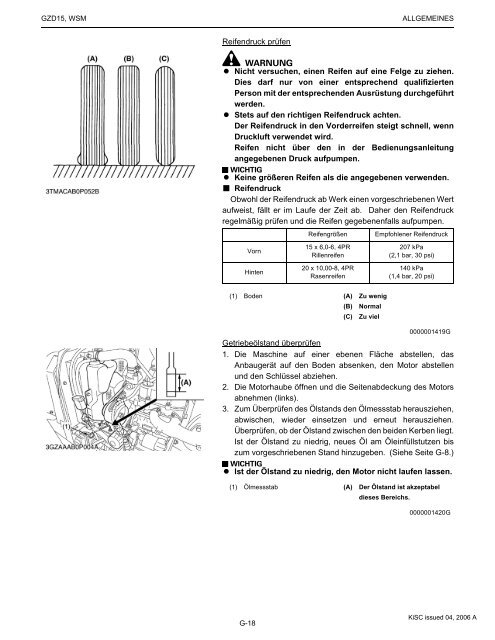 WERKSTATTANLEITUNG - Kubota