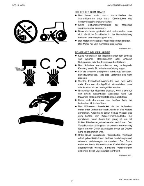 WERKSTATTANLEITUNG - Kubota