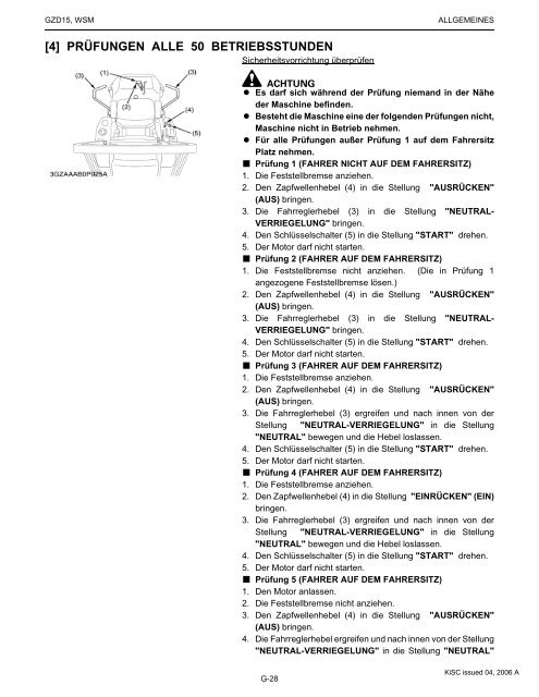 WERKSTATTANLEITUNG - Kubota