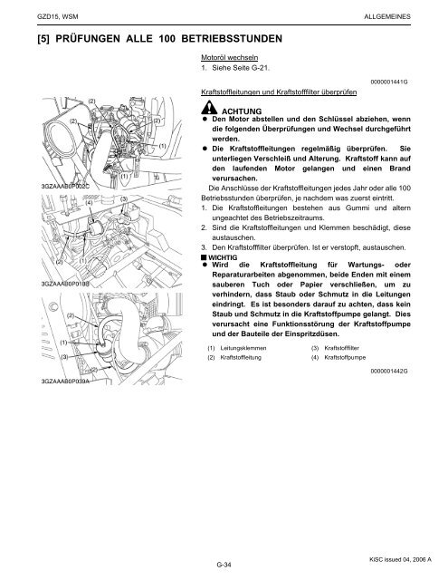 WERKSTATTANLEITUNG - Kubota