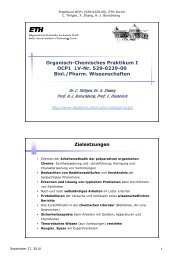 Organisch-Chemisches Praktikum I OCP1 LV-Nr. 529 ... - ETH Zürich