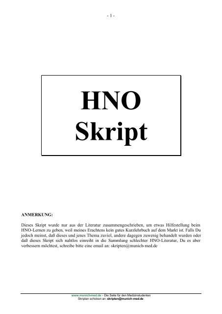 HNO Skript