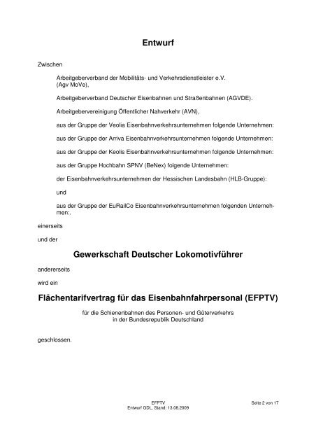 EFPTV - Arbeitgeberverband Deutscher Eisenbahnen