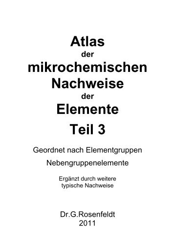 Atlas mikrochemischen Nachweise Elemente Teil 3