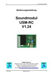 Bedienungsanleitung Soundmodul USM-RC V1.24 - Beier-Electronic