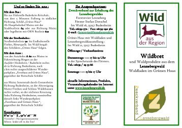 Wildbret Flyer 160512 - Der Lennebergwald