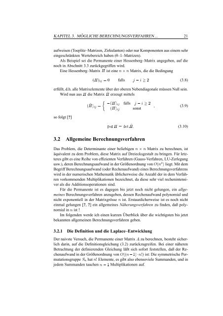 Die Permanente im thermodynamischen Viel-Bosonen-Pfadintegral ...