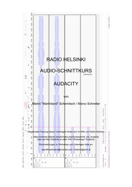 radio helsinki audio-schnittkurs audacity - Public Info Attack