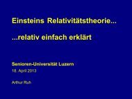 Einsteins Relativitätstheorie... ...relativ einfach erklärt - Senioren ...