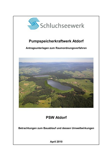 Pumpspeicherkraftwerk Atdorf PSW Atdorf - Baden-Württemberg