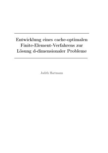 Entwicklung eines cache-optimalen Finite-Element-Verfahrens zur ...