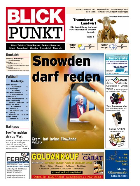 Blickpunkt Ahlen 03 11 2013