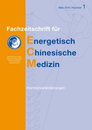 Fachzeitschrift für Energetisch Chinesische Medizin - APM Radloff