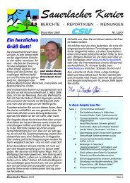 Sauerlacher Kurier Ausgabe 12/2007 - CSU