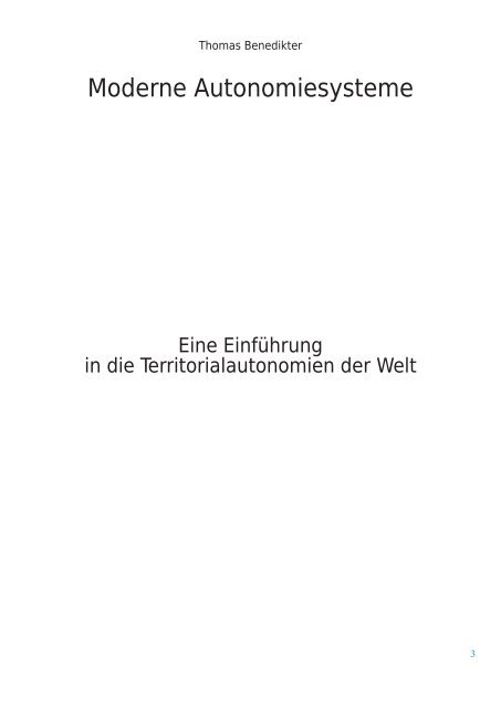 Moderne Autonomiesysteme - Gesellschaft für bedrohte Völker