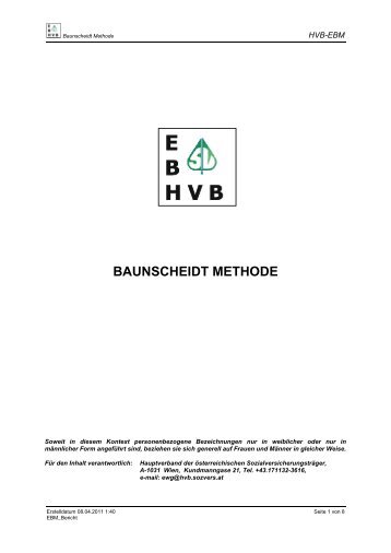 BAUNSCHEIDT METHODE - Hauptverband