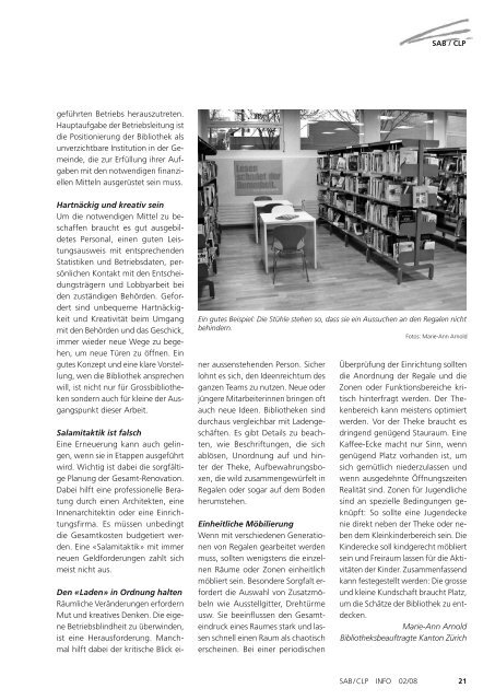 Bibliothek - Verband Schweizer Bibliotheken SAB