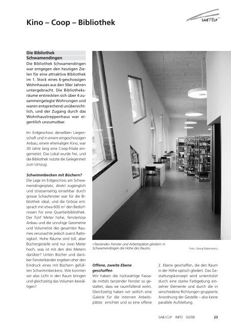 Bibliothek - Verband Schweizer Bibliotheken SAB