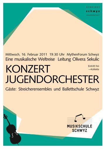 KONZERT JUGENDORCHESTER - in der Gemeinde Schwyz