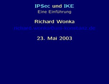 IPSec und IKE - Ein [Please insert PrerenderUnicode{Ãœ} into ...