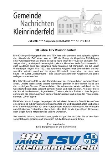 Juli 2013 - Gemeinde Kleinrinderfeld